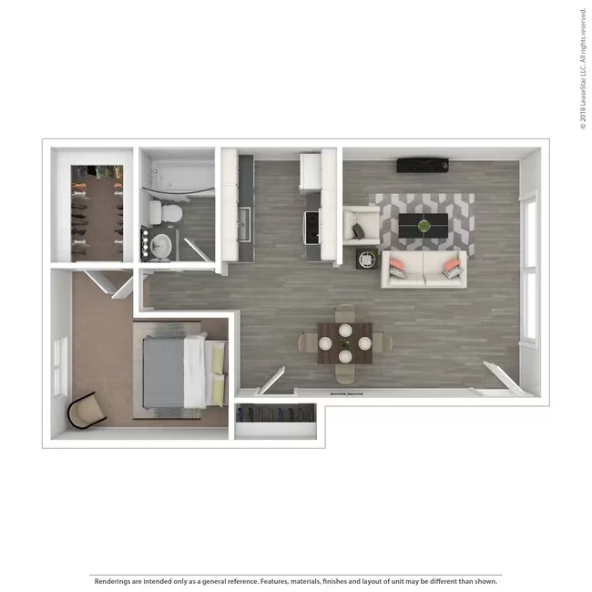 1 Bedroom 80 Percent AMI 08-05 floor plan